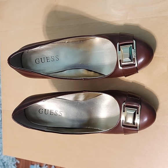GUESS brown wedges shoes, Size 7M. - Picture 1 of 7